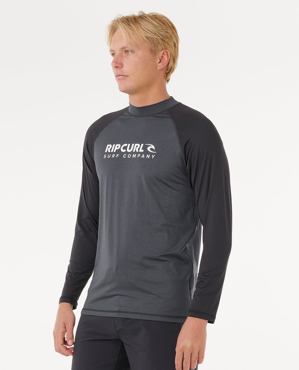 Shock UPF50 Long Sleeve Rash Vest Black Marle - Image 2