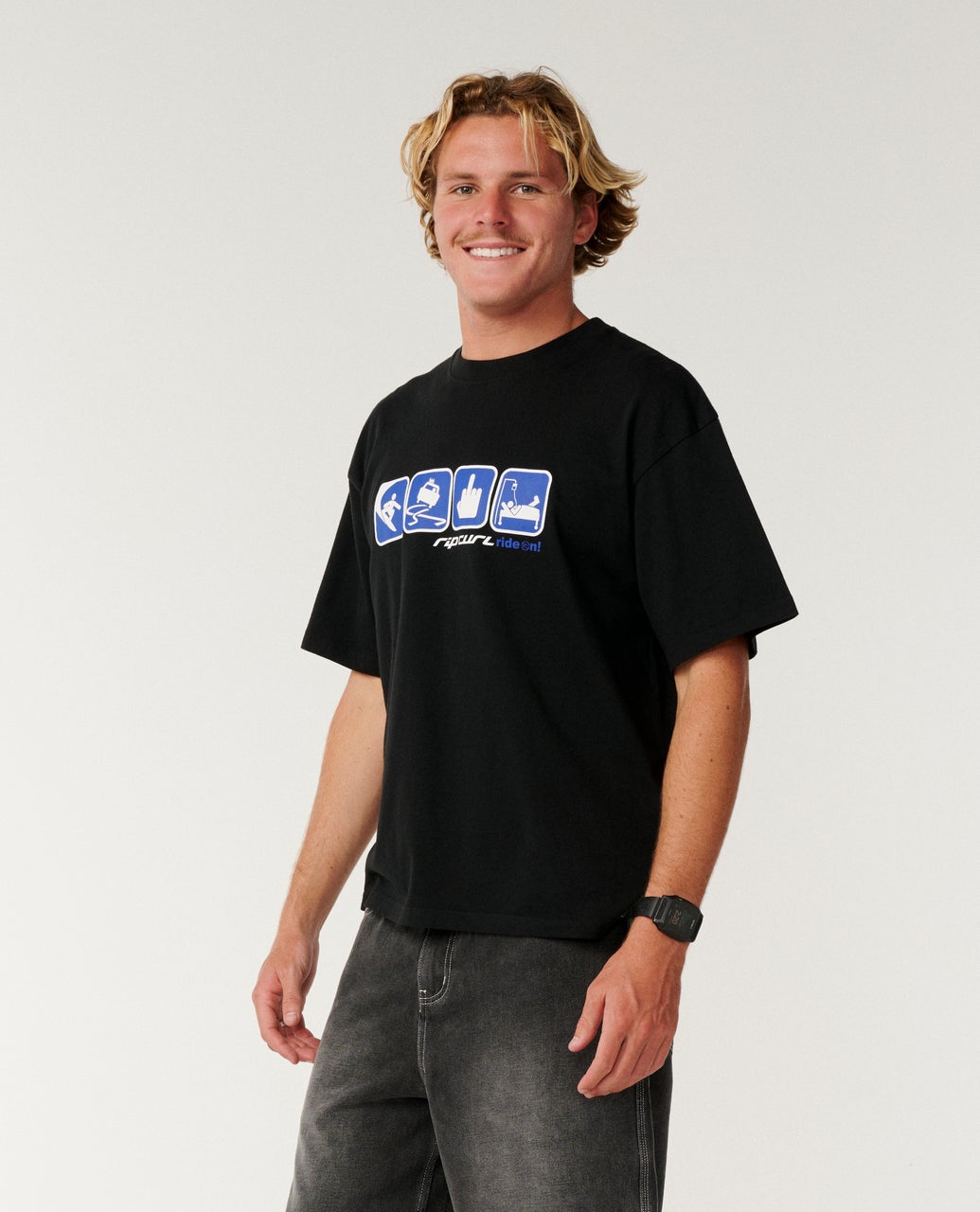 Archive Ride On Boxy Tee Black - Image 2