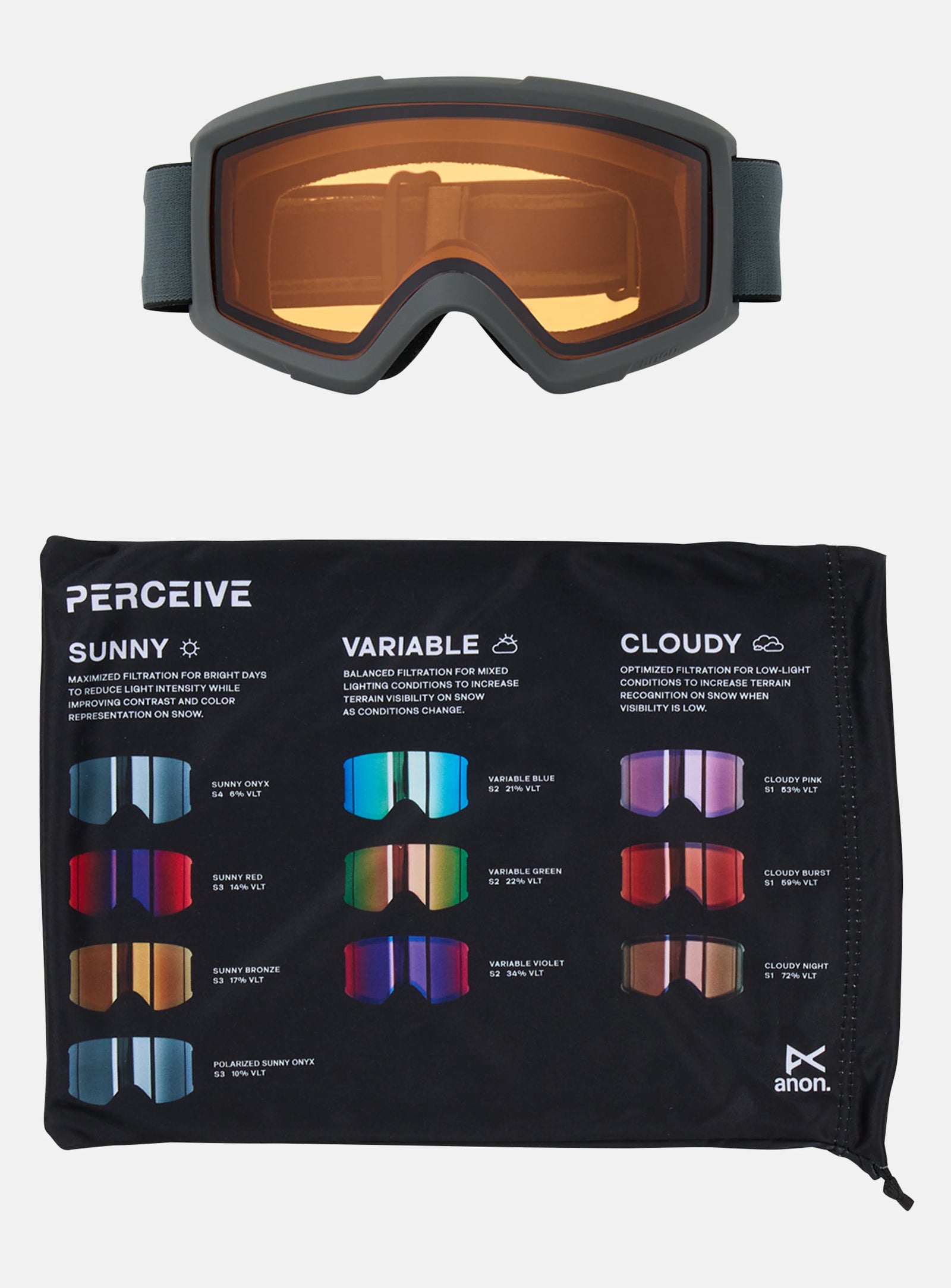 Helix 2.0 Goggles (Non-Mirror) Frame: Stealth, Lens: Amber - Image 5