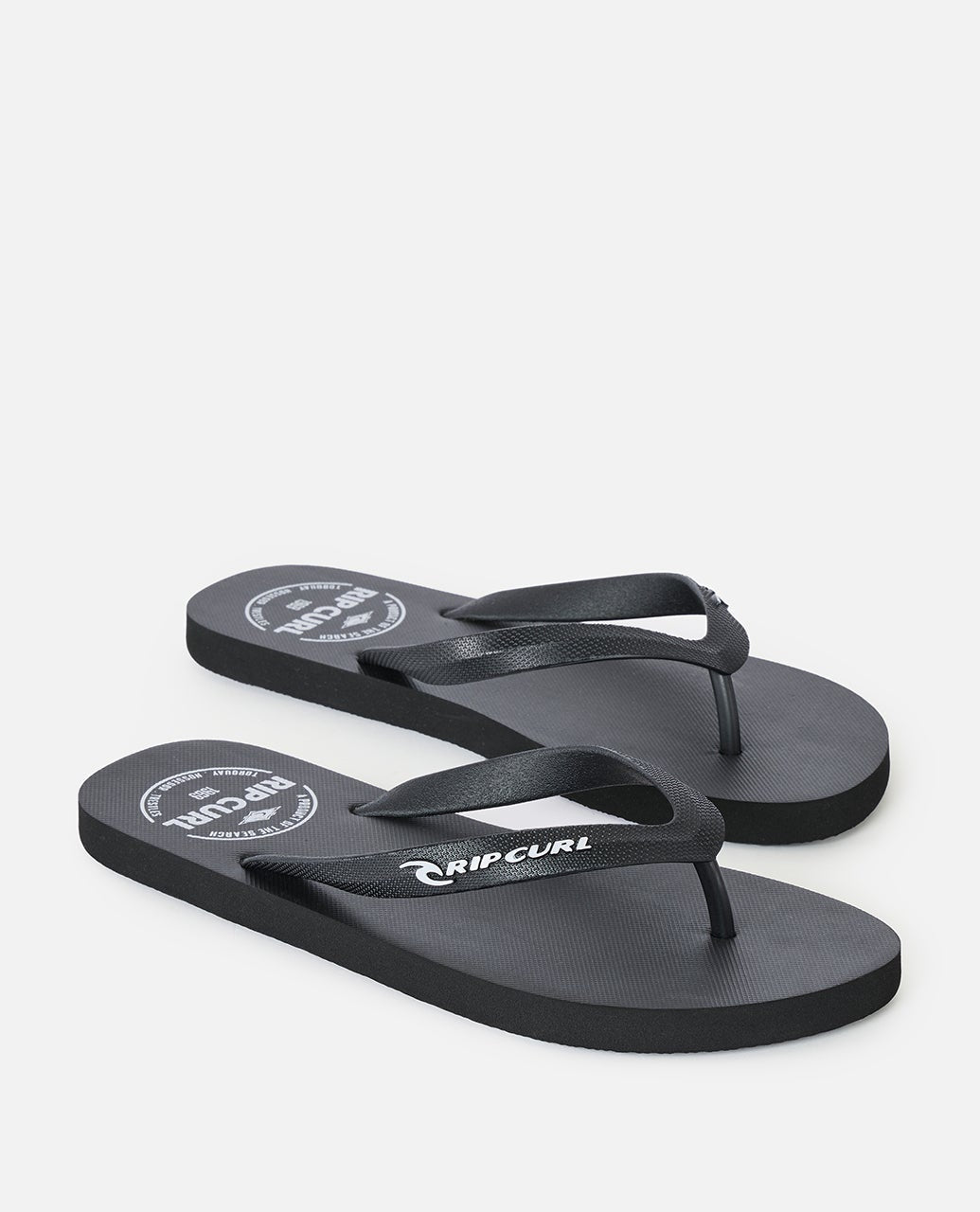 Classic Surf Bloom Thongs Black - Image 1