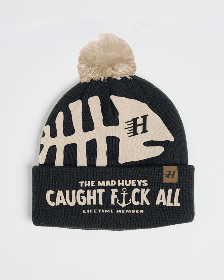 CAUGHT FK ALL JAW | RELAXED BEANIE - VINTAGE BLACK - Image 1