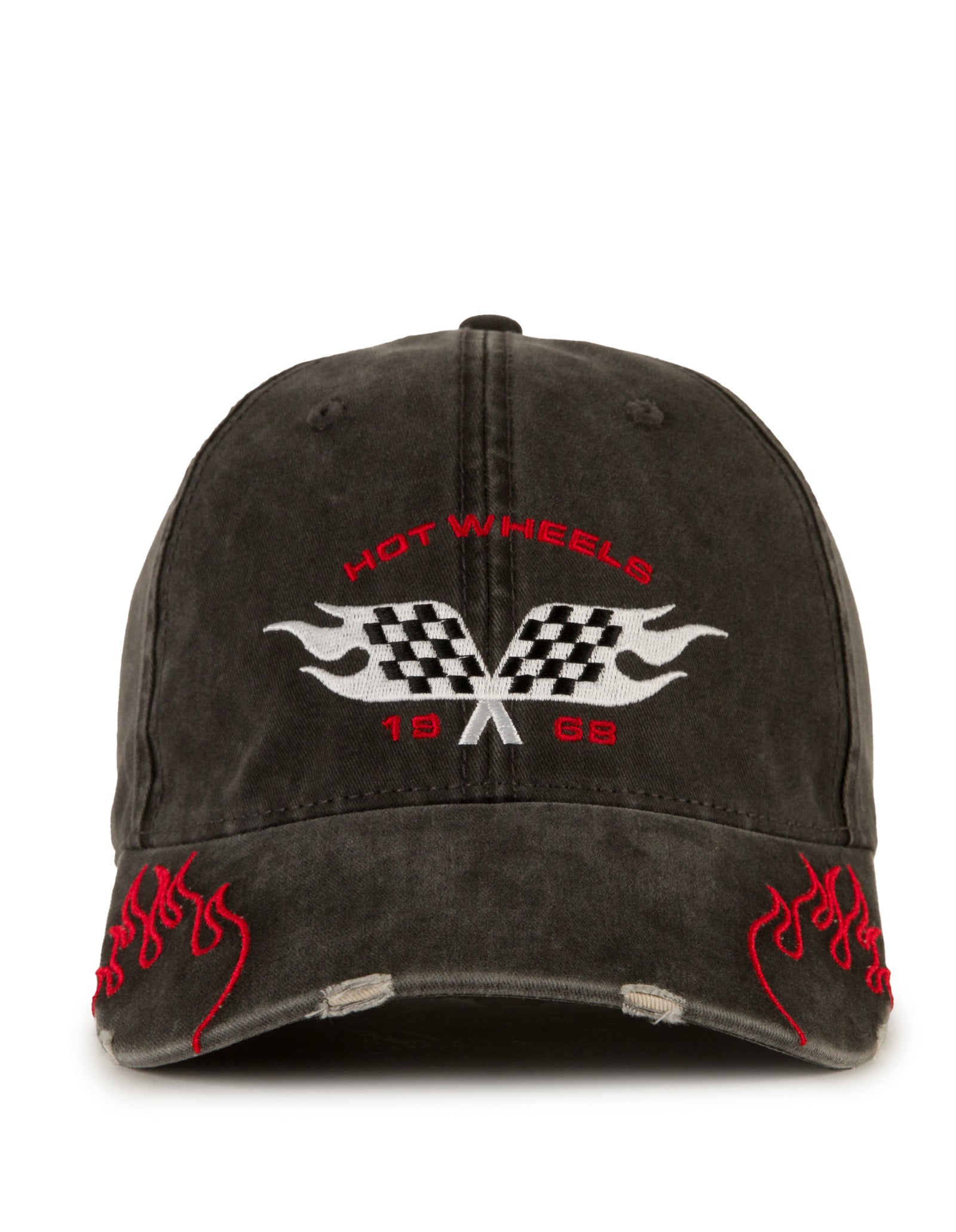 Hot Wheels Ballpark Distressed Black Heavy Wash Flames - Image 1