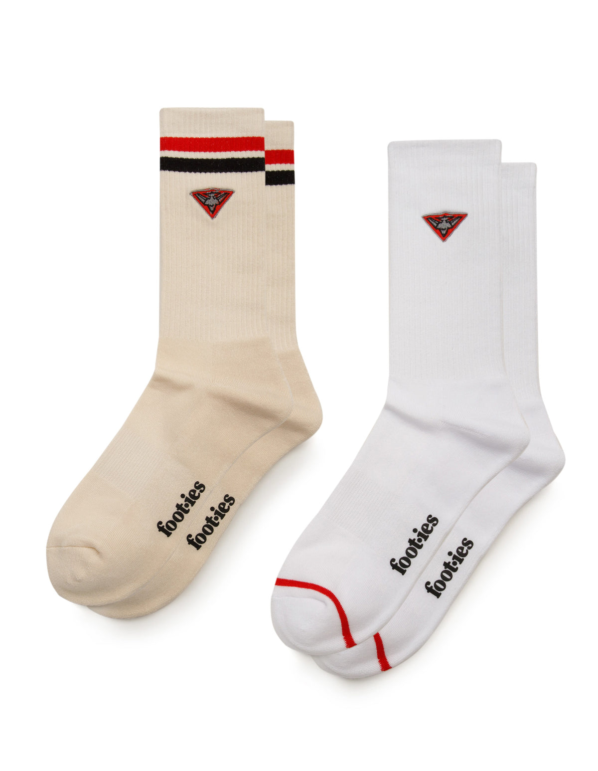 Essendon Bombers Sneaker Sock 2 Pack - Image 1