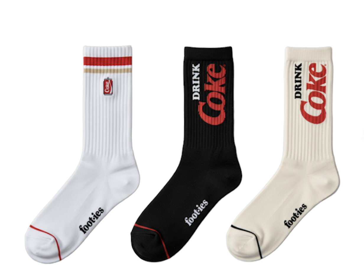 Coke Sneaker Sock 3 Pack Gift Can - Image 1
