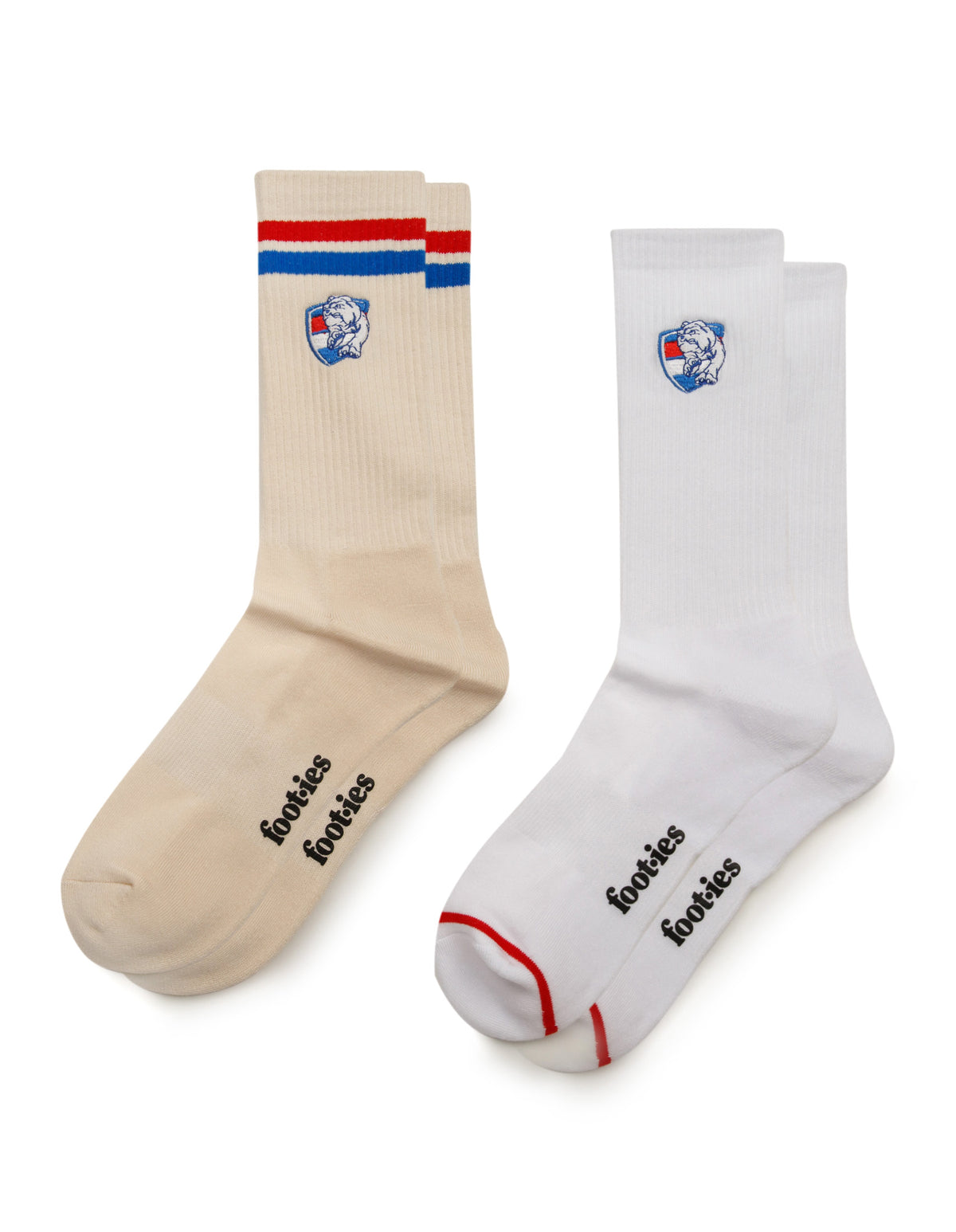 Western Bulldogs Sneaker Sock 2 Pack - Image 1