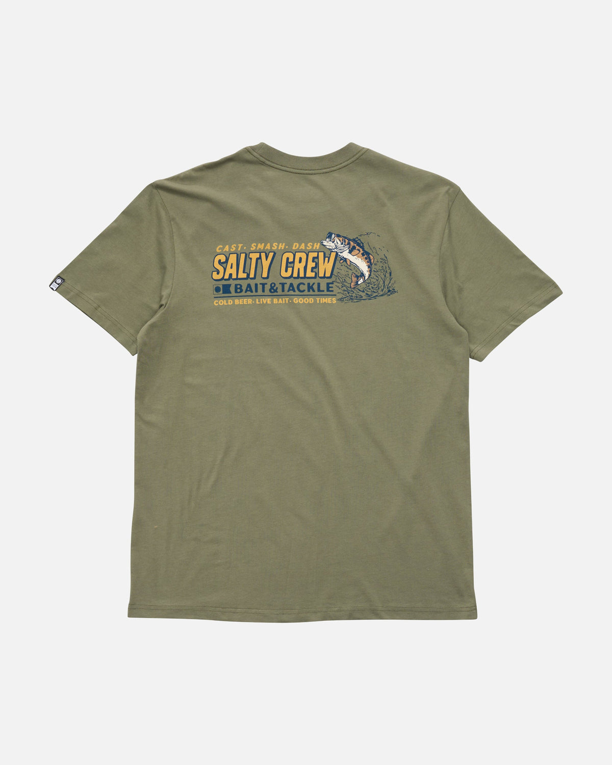 Mens Live Bait Premium T Shirt Dusty Olive - Image 1