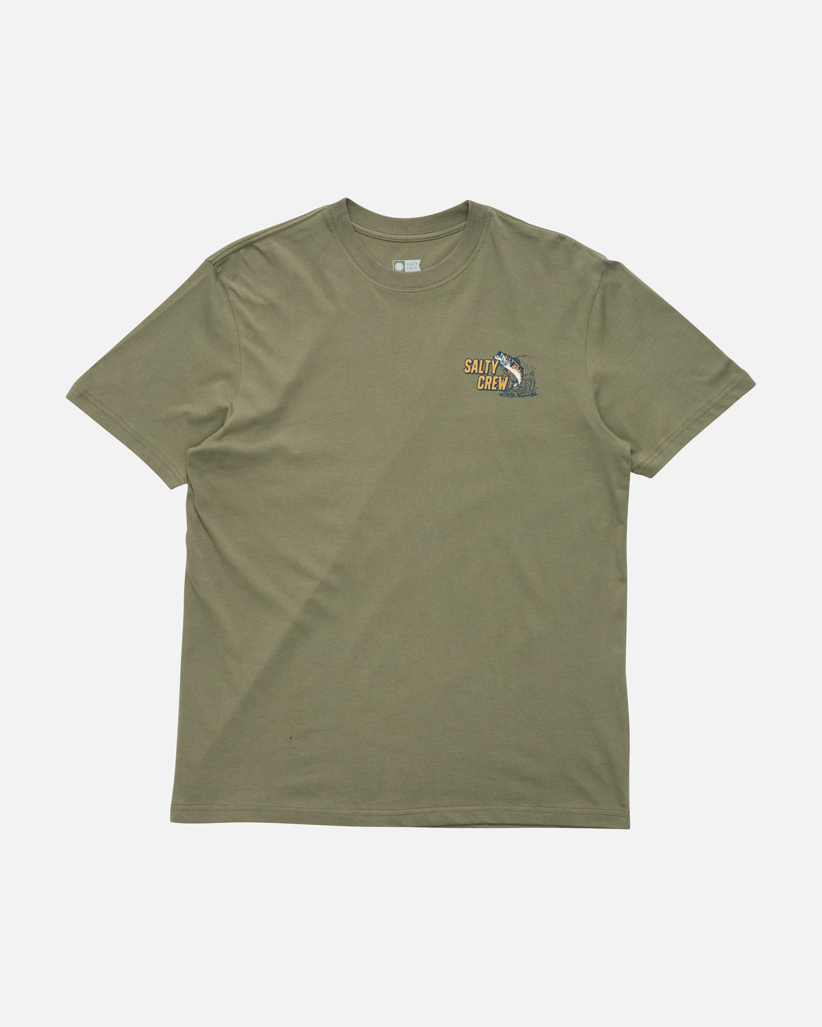 Mens Live Bait Premium T Shirt Dusty Olive - Image 2
