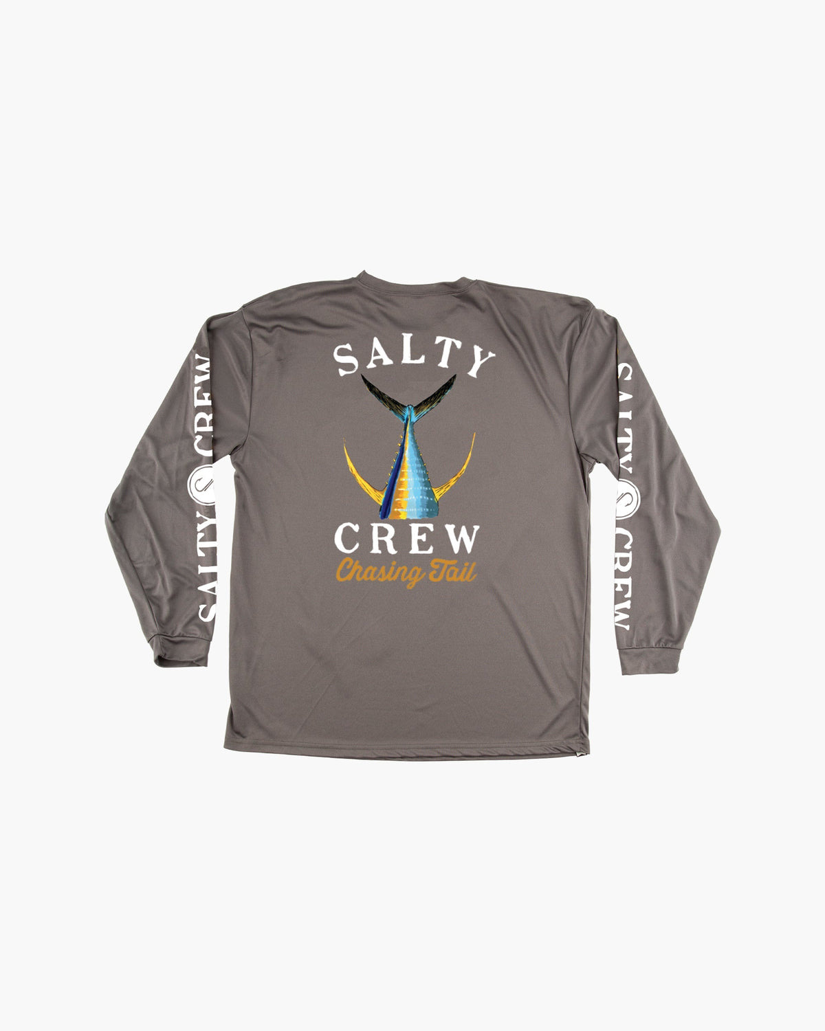 Mens Tailed Long Sleeve T Shirt Charcoal - Image 1
