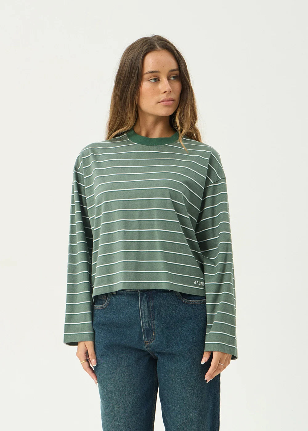 Womens Altitude Long Sleeve T Shirt Pine Stripe - Image 1