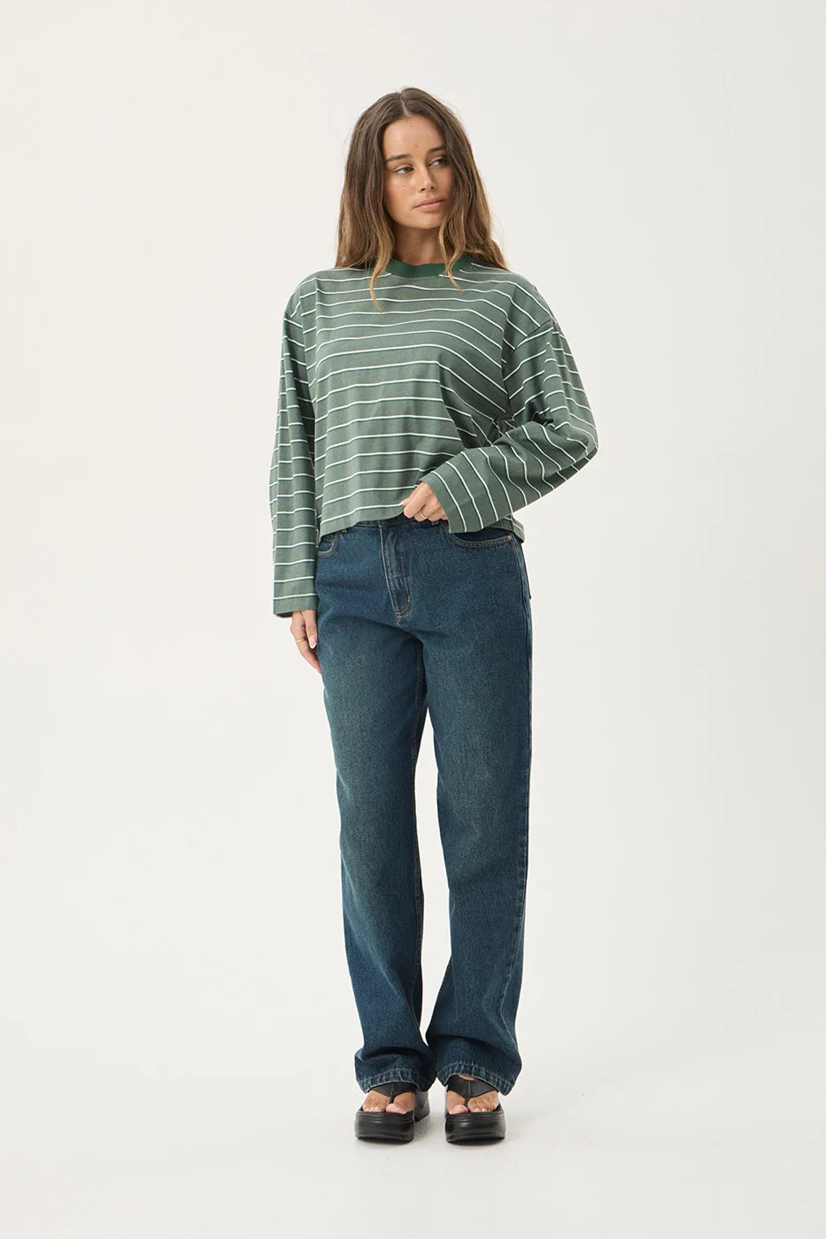 Womens Altitude Long Sleeve T Shirt Pine Stripe - Image 8