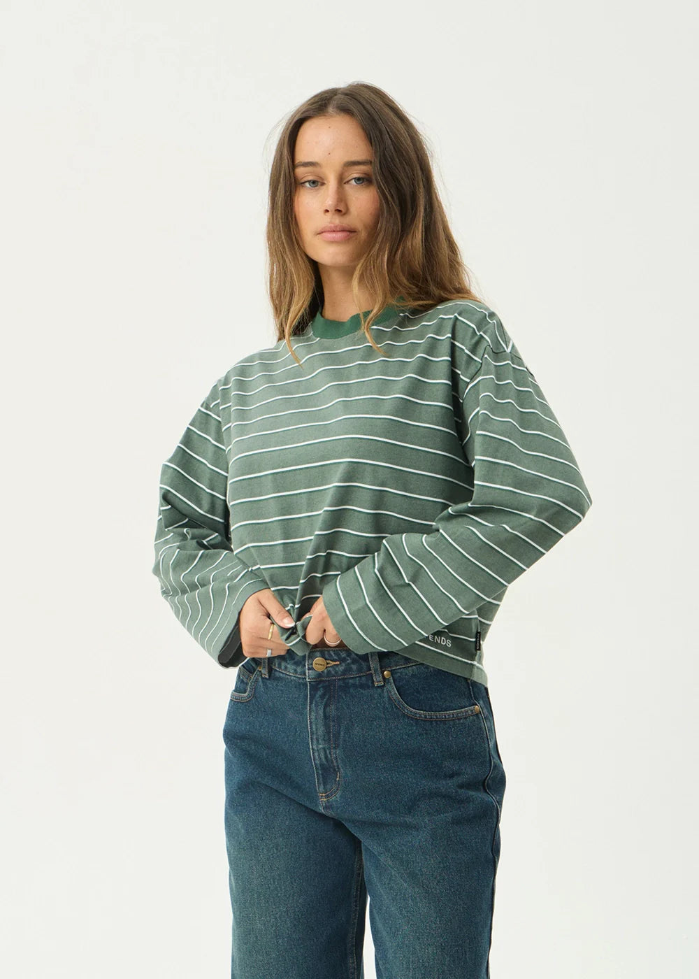 Womens Altitude Long Sleeve T Shirt Pine Stripe - Image 2