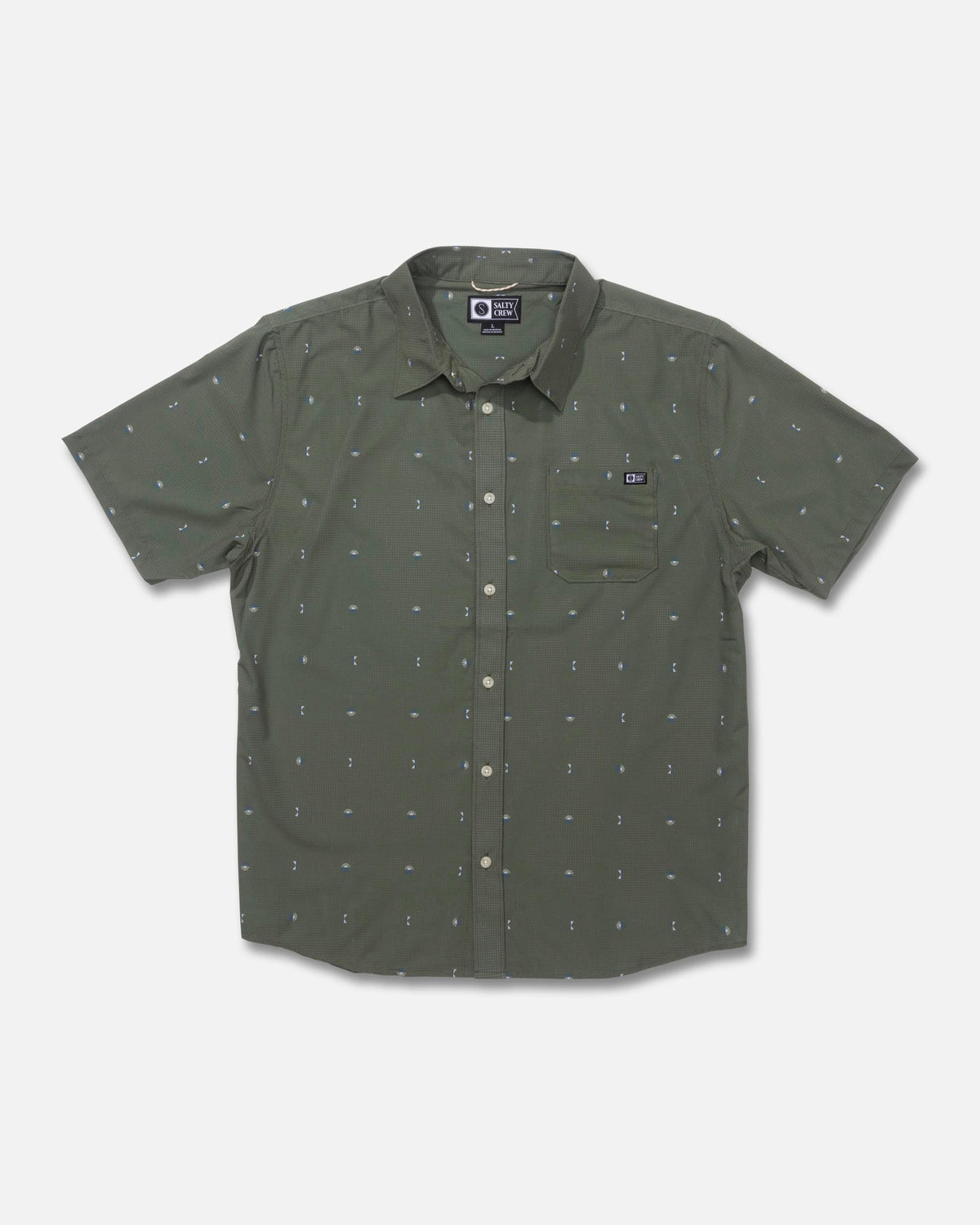 Mens Breezer Perforated Dress Shirt Four Leaf Clover - Image 1