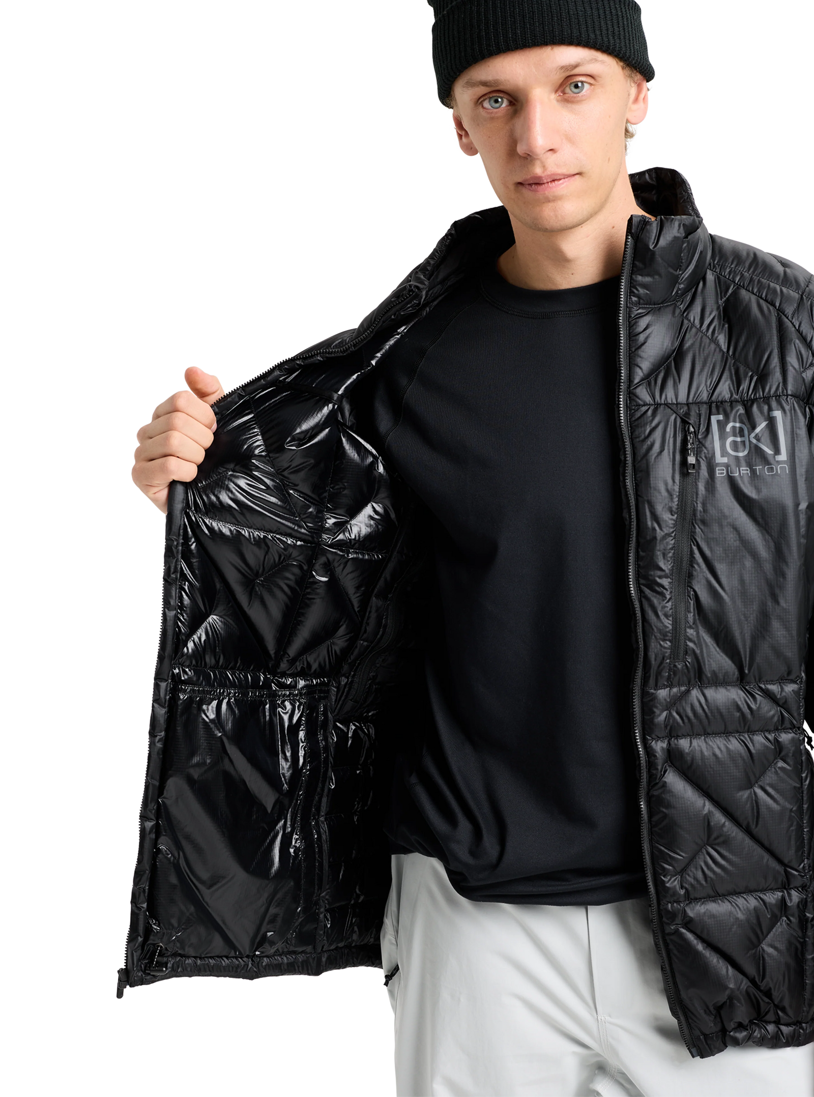 Mens [Ak] Baker Down Jacket True Black - Image 7