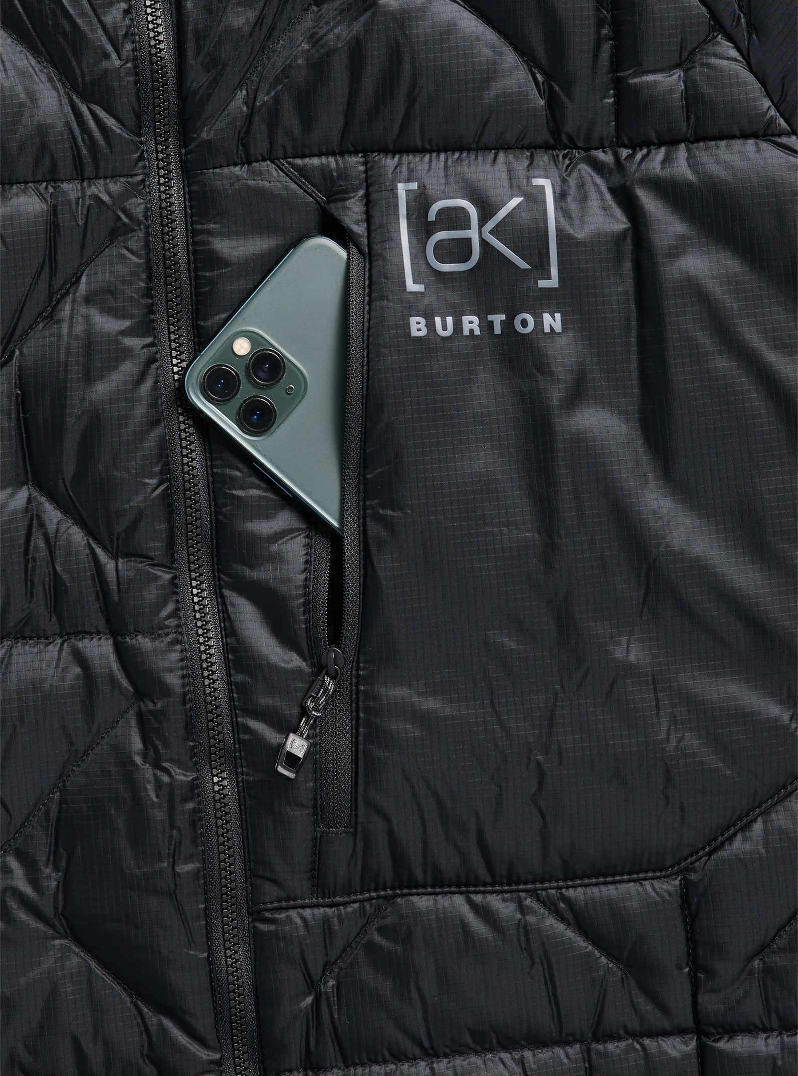 Mens [Ak] Baker Down Jacket True Black - Image 3