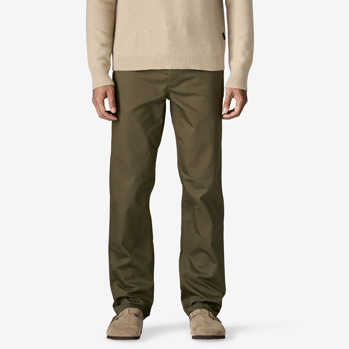 Mens Twill Traveller Casual Pants Basin Green - Image 2