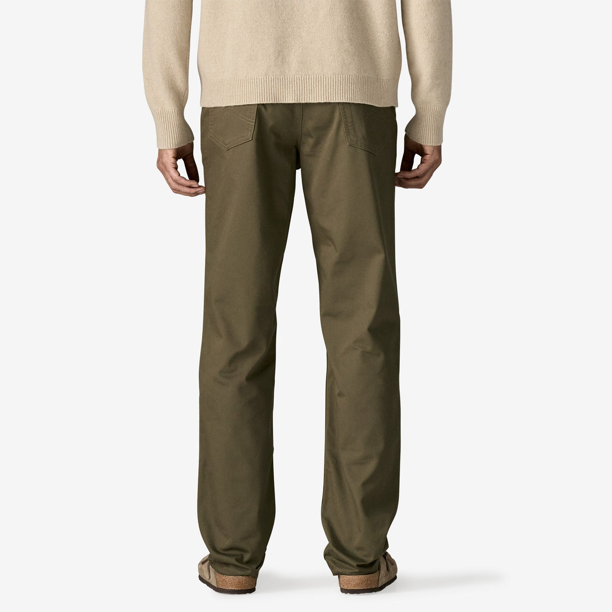 Mens Twill Traveller Casual Pants Basin Green - Image 3