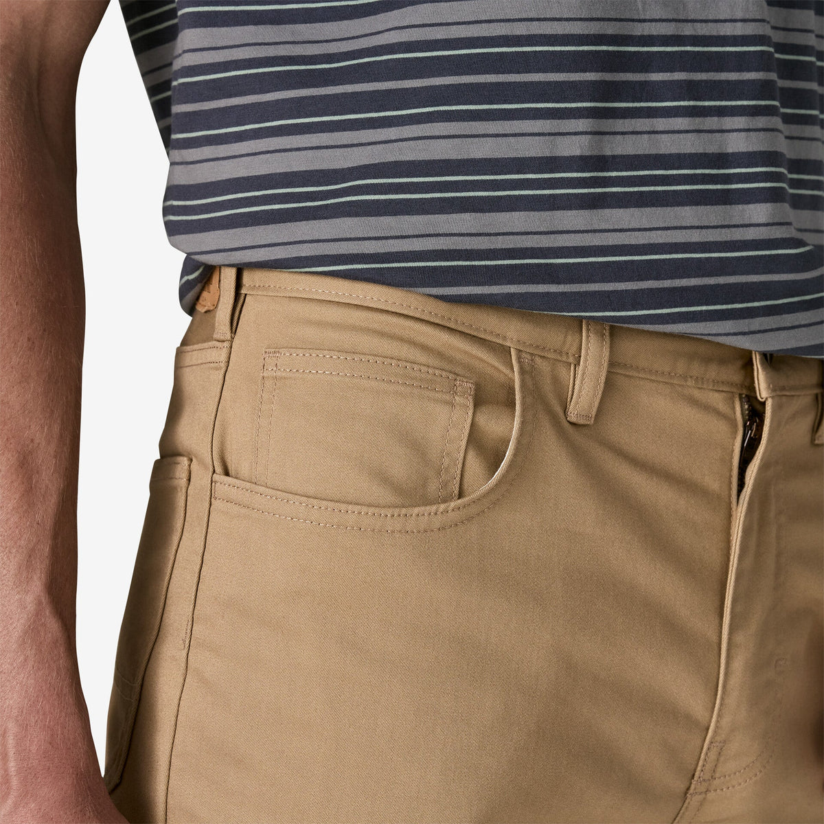 Mens Twill Traveller Casual Pants Basin Green - Image 5