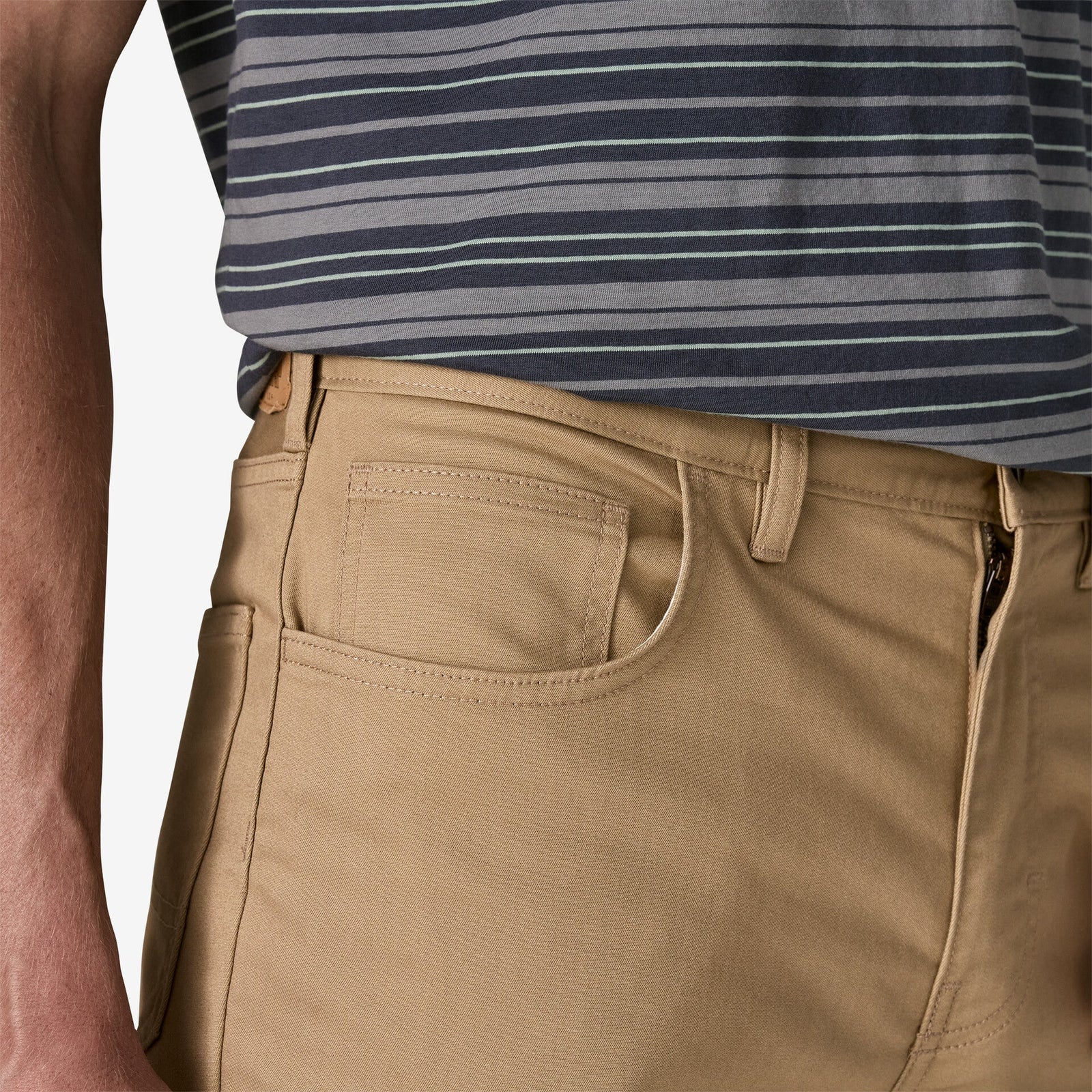Mens Twill Traveller Casual Pants Basin Green - Image 5