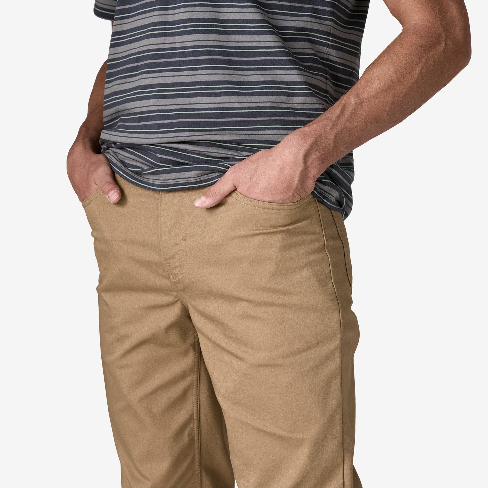 Mens Twill Traveller Casual Pants Basin Green - Image 4