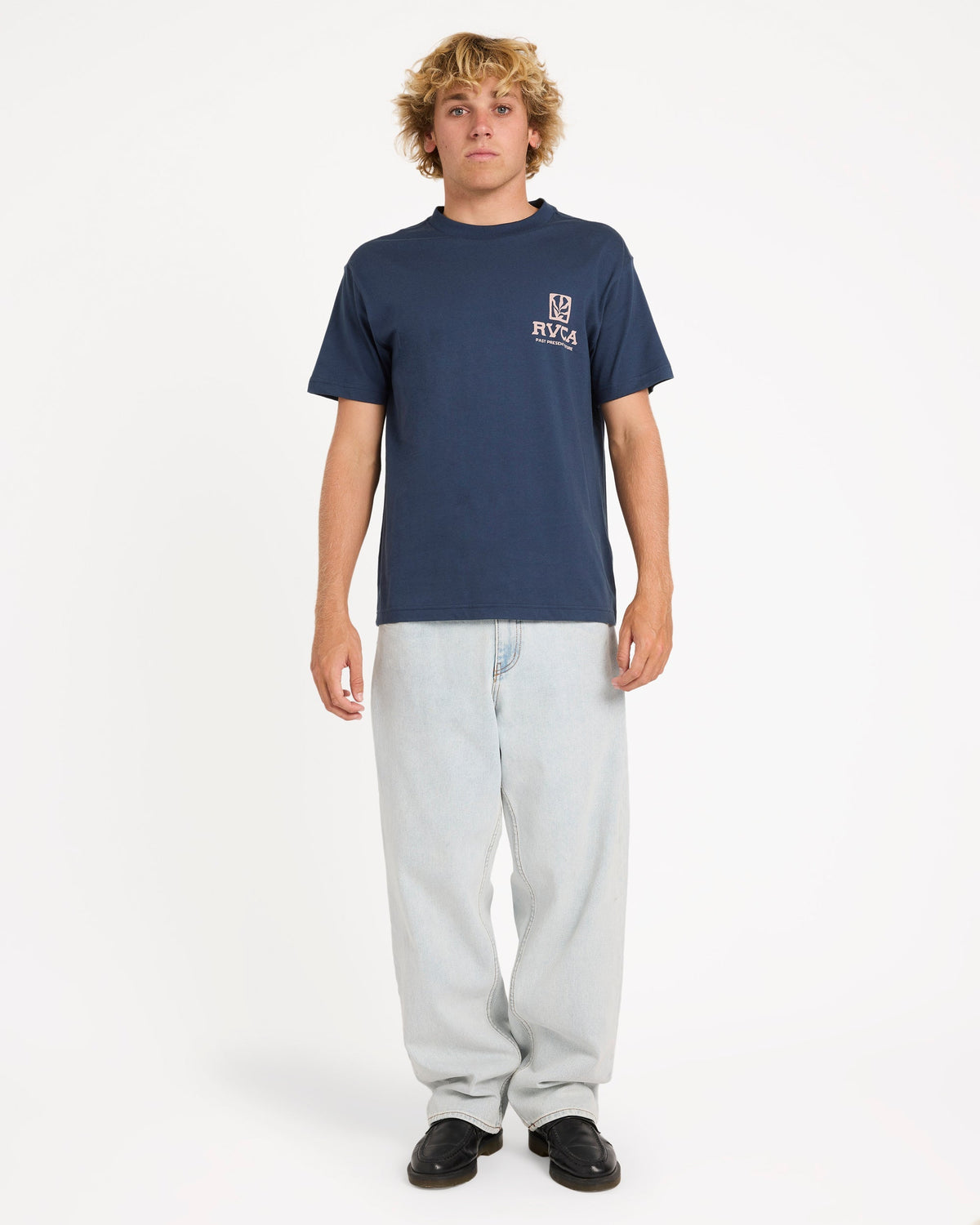 Mens Palmgrove T Shirt Moody Blue - Image 5