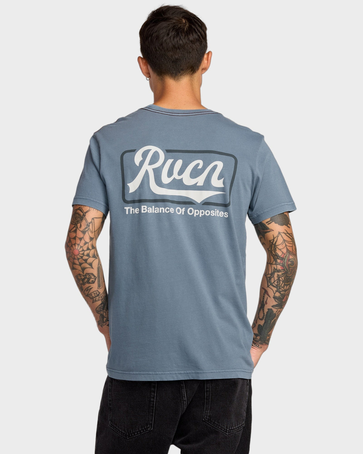Mens Frame Up T Shirt Vintage Navy - Image 9