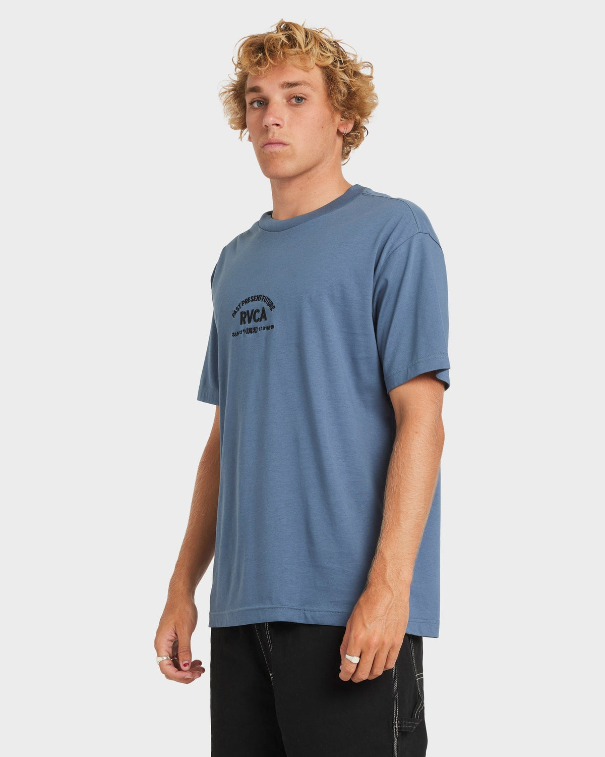 Mens Textfull T Shirt Vintage Navy - Image 2