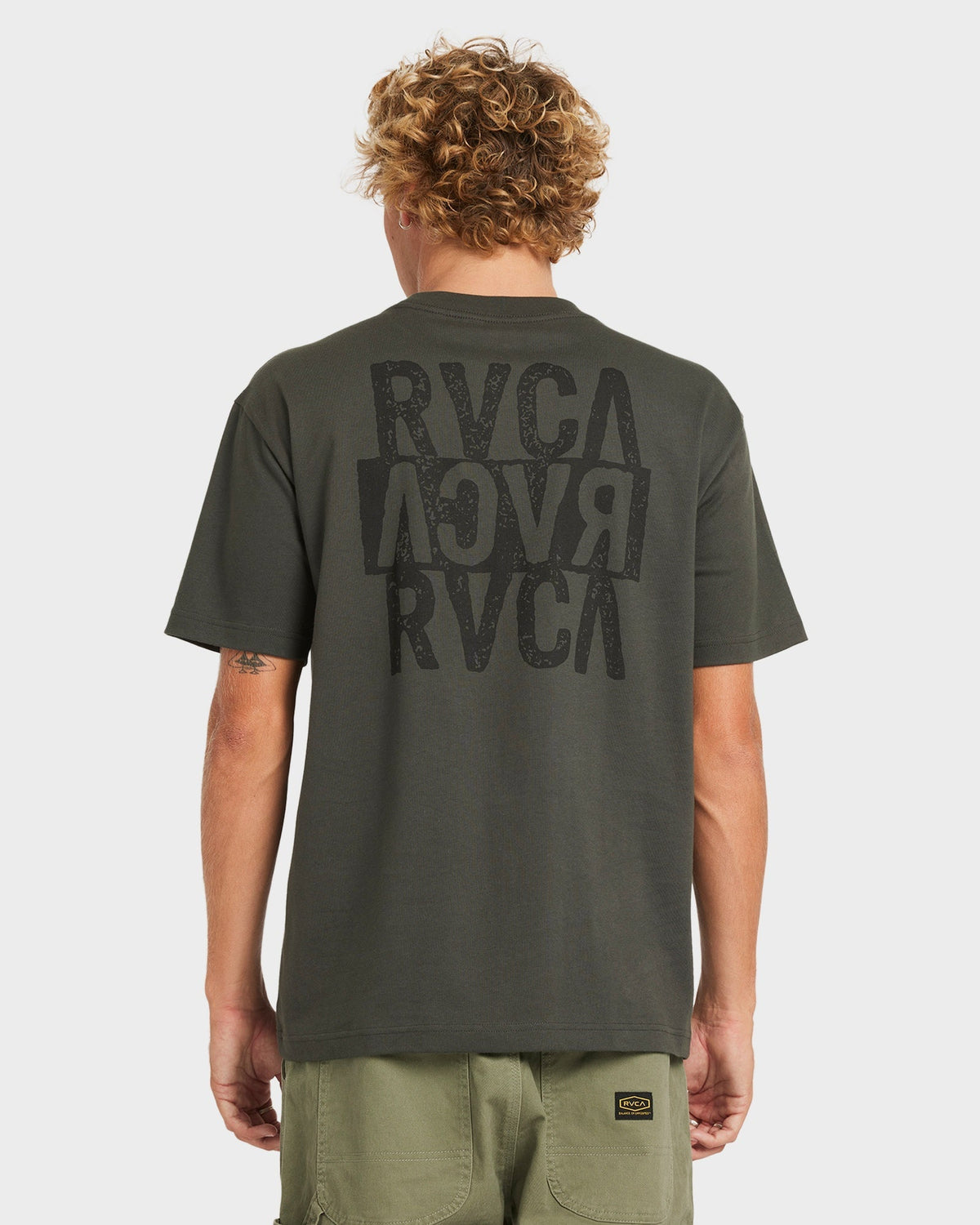 Mens New Stack T Shirt Pirate Black - Image 4
