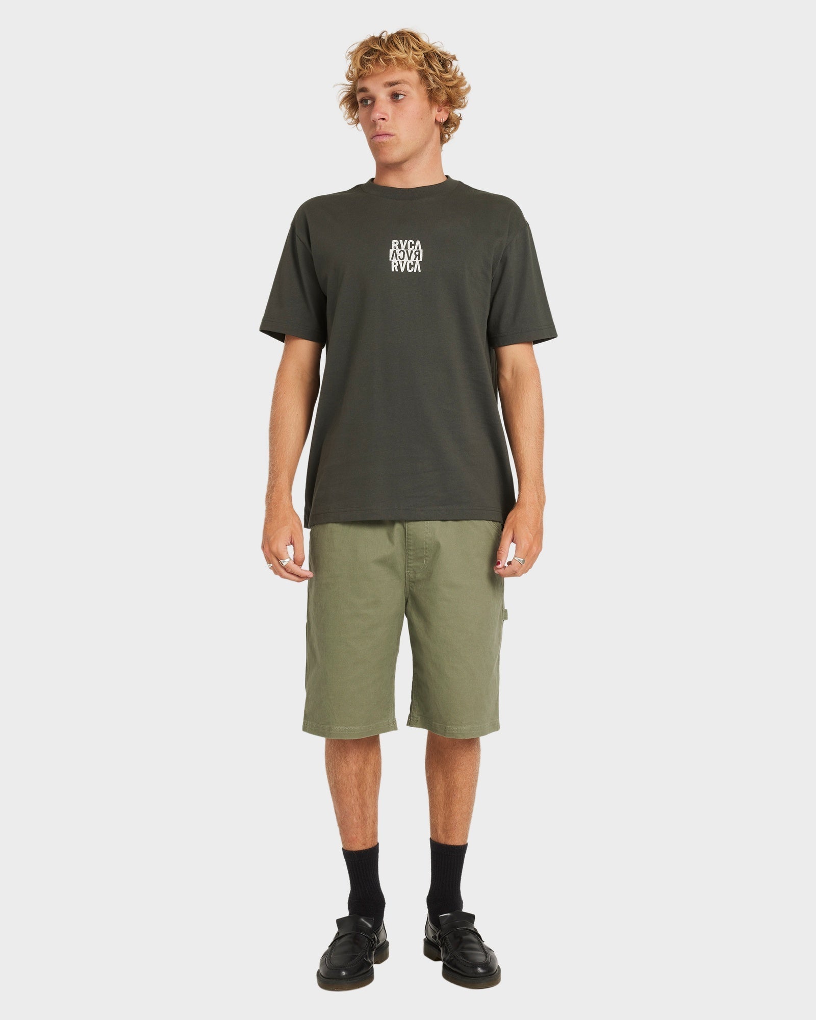 Mens New Stack T Shirt Pirate Black - Image 5