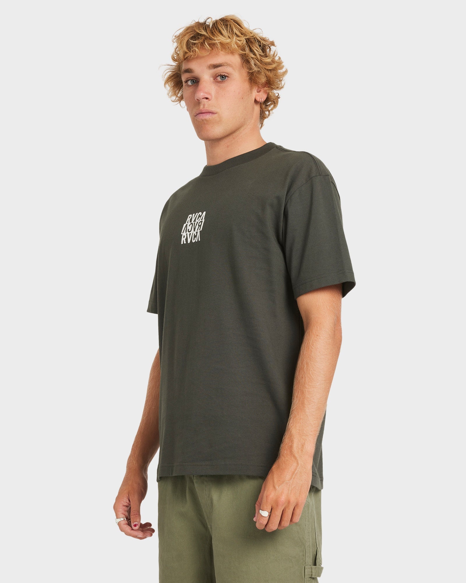 Mens New Stack T Shirt Pirate Black - Image 2