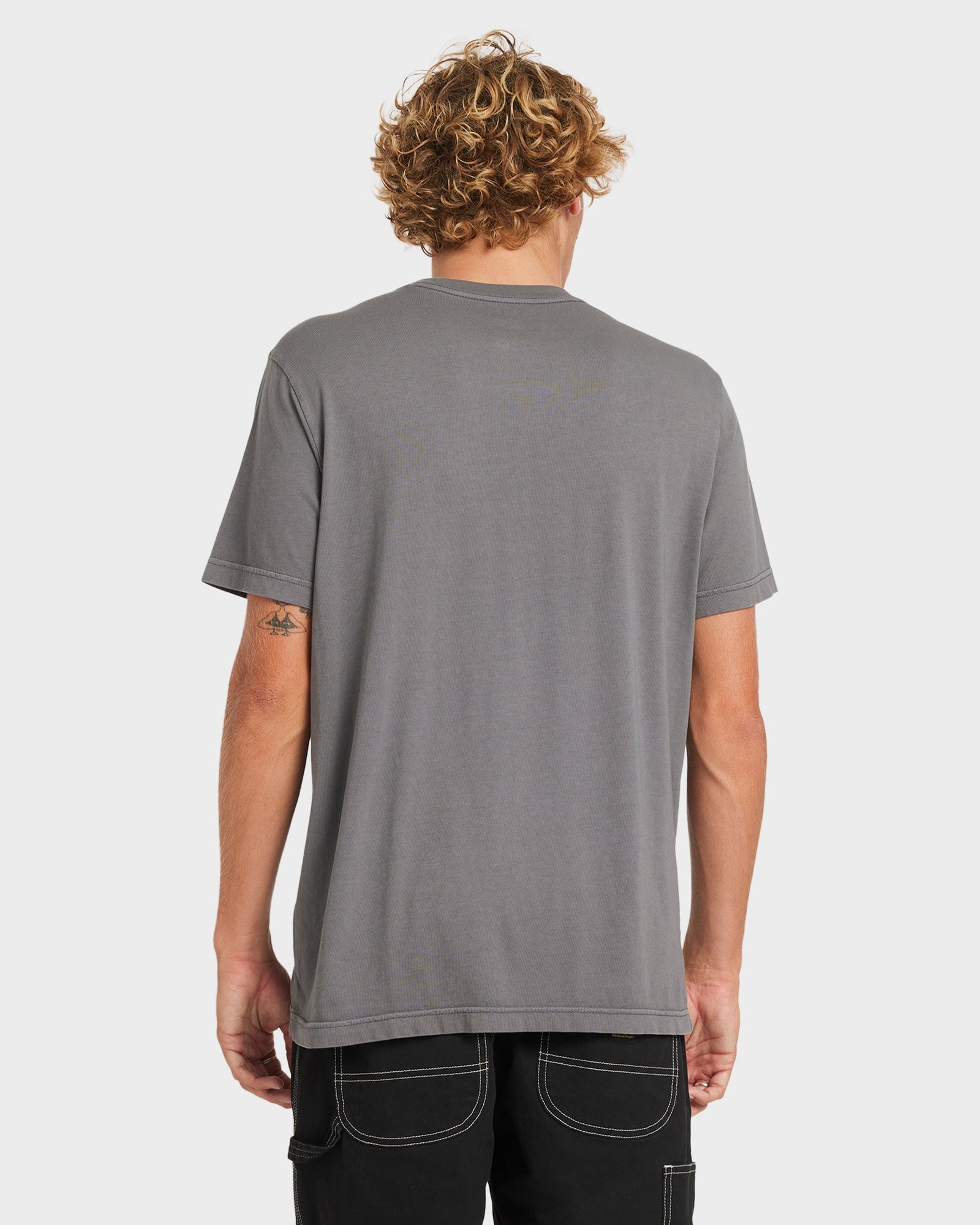 Mens Big Rvca T Shirt Smoke - Image 4