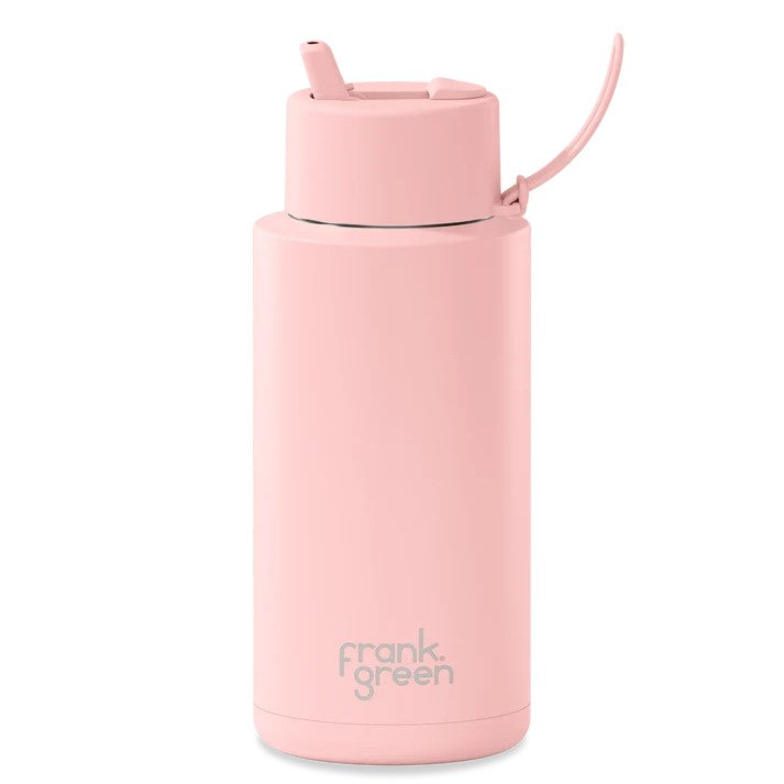 Ceramic 34oz w/ Flip Straw Insulated Water Bottle