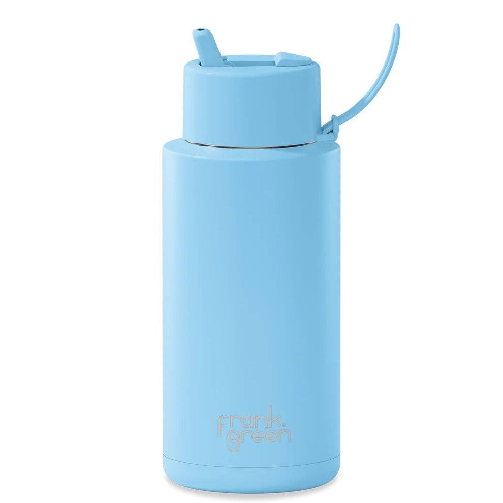 Ceramic 34oz w/ Flip Straw Insulated Water Bottle
