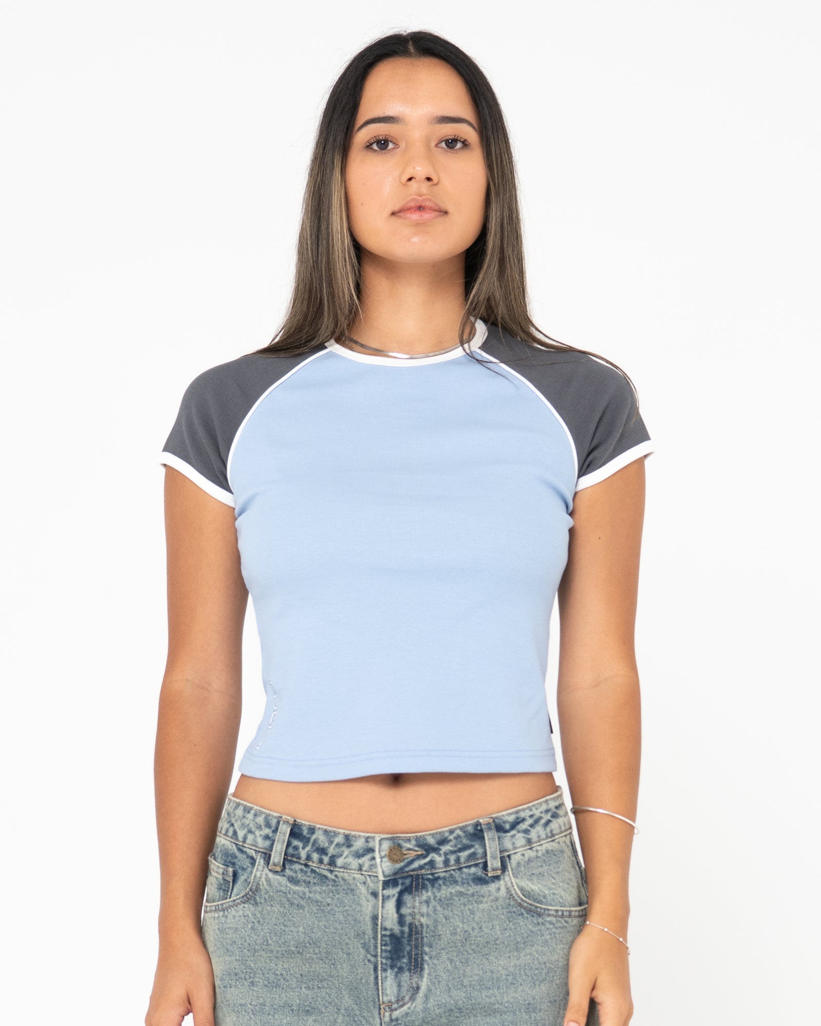Whiplash Raglan Baby Tee