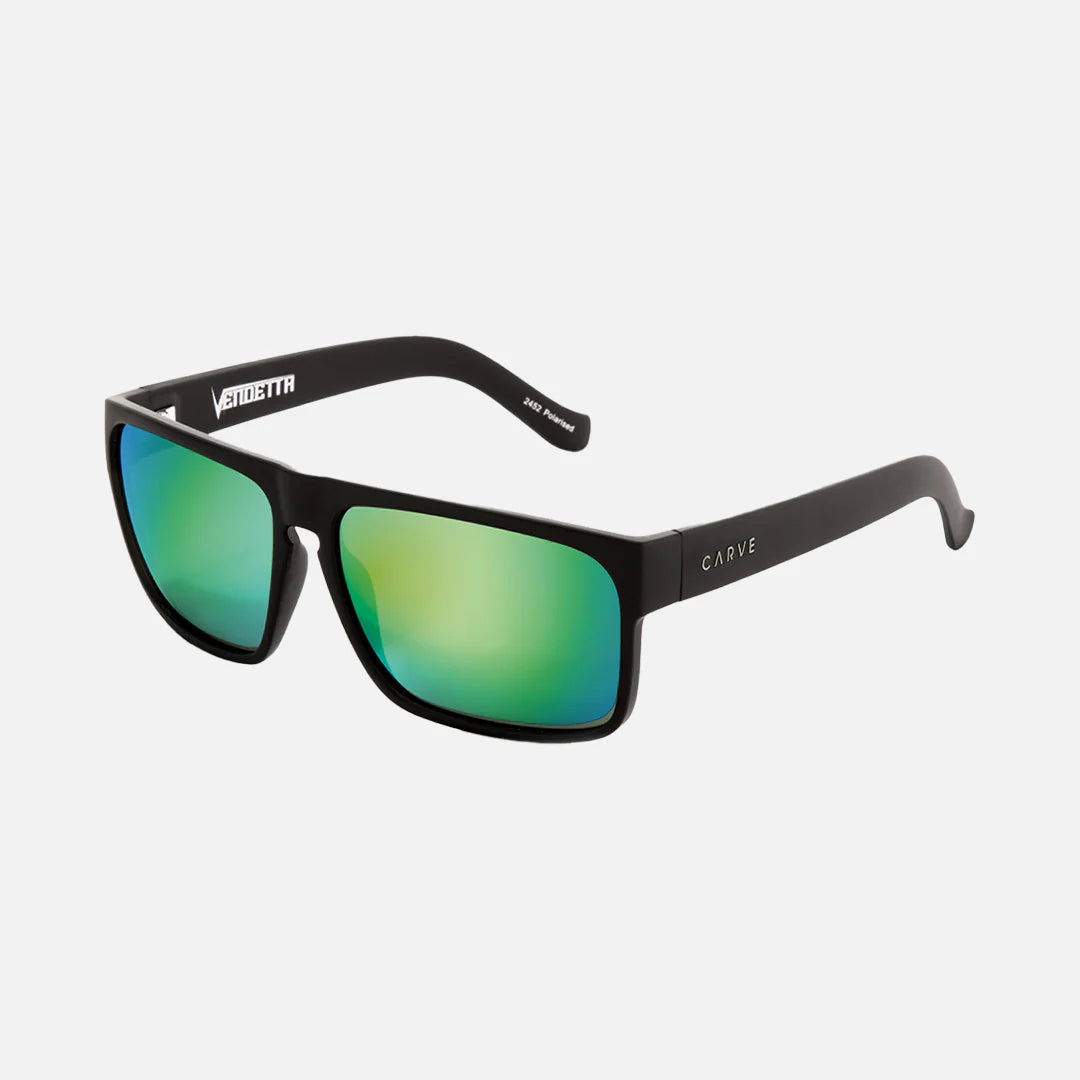 Vendetta Matte Black Frame Grey Lens Green - Image 1