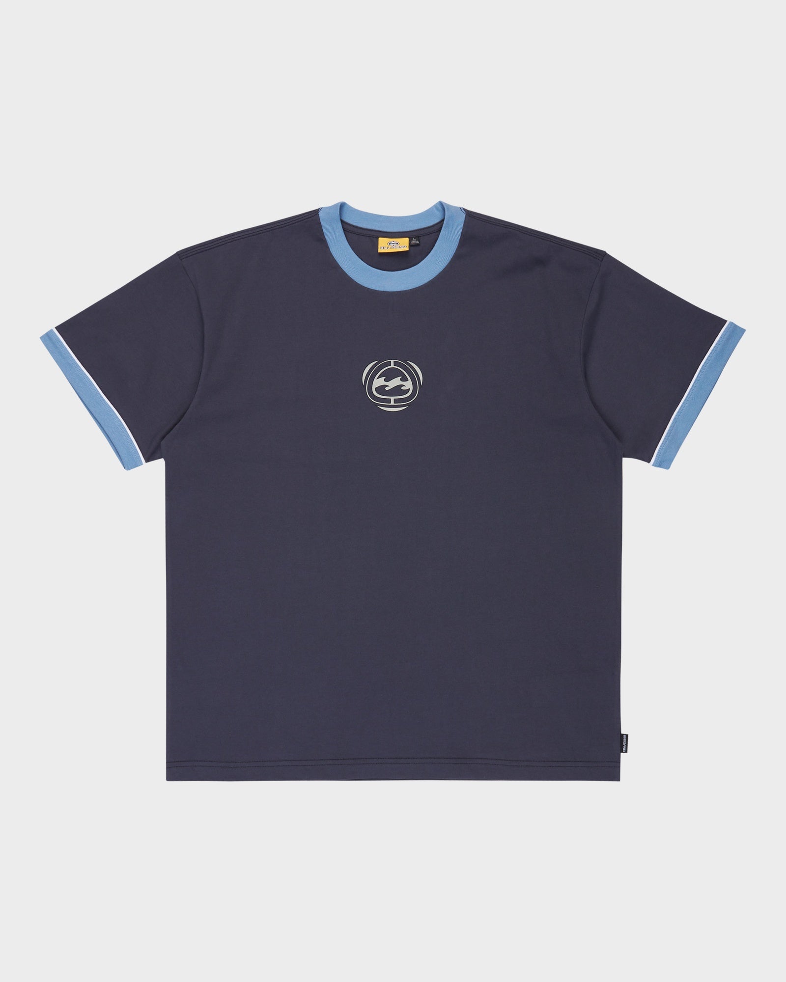 Mens Spec Ringer T Shirt Vintage Navy - Image 7