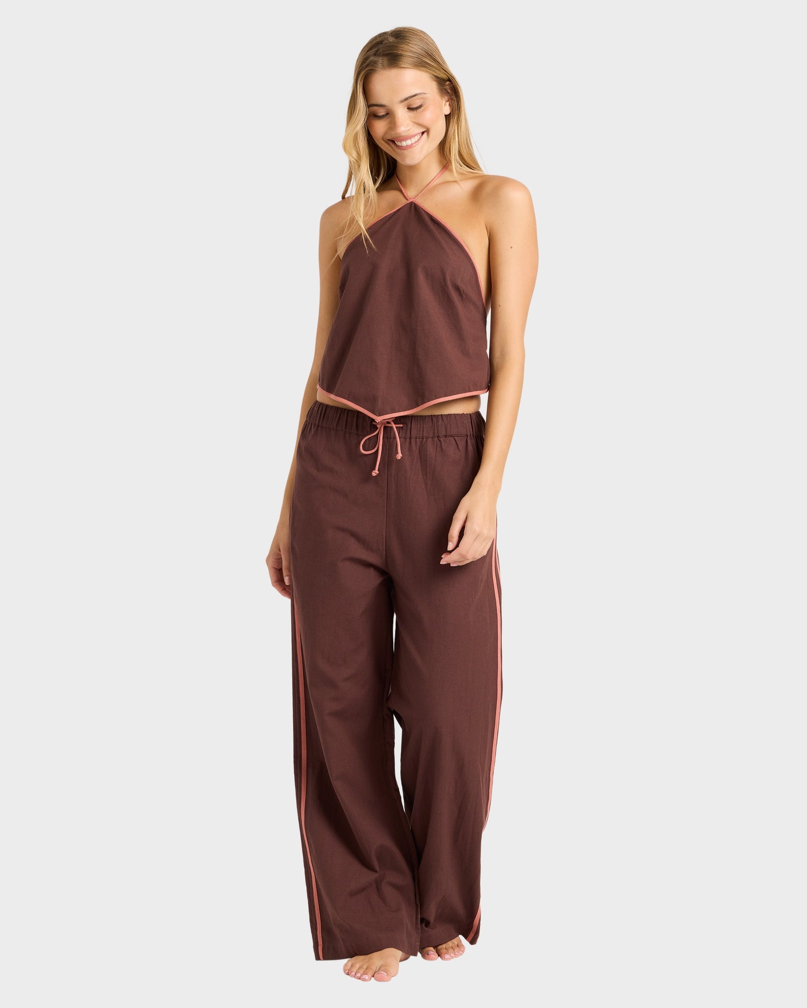 Womens Coastal Crush Elastic Pants