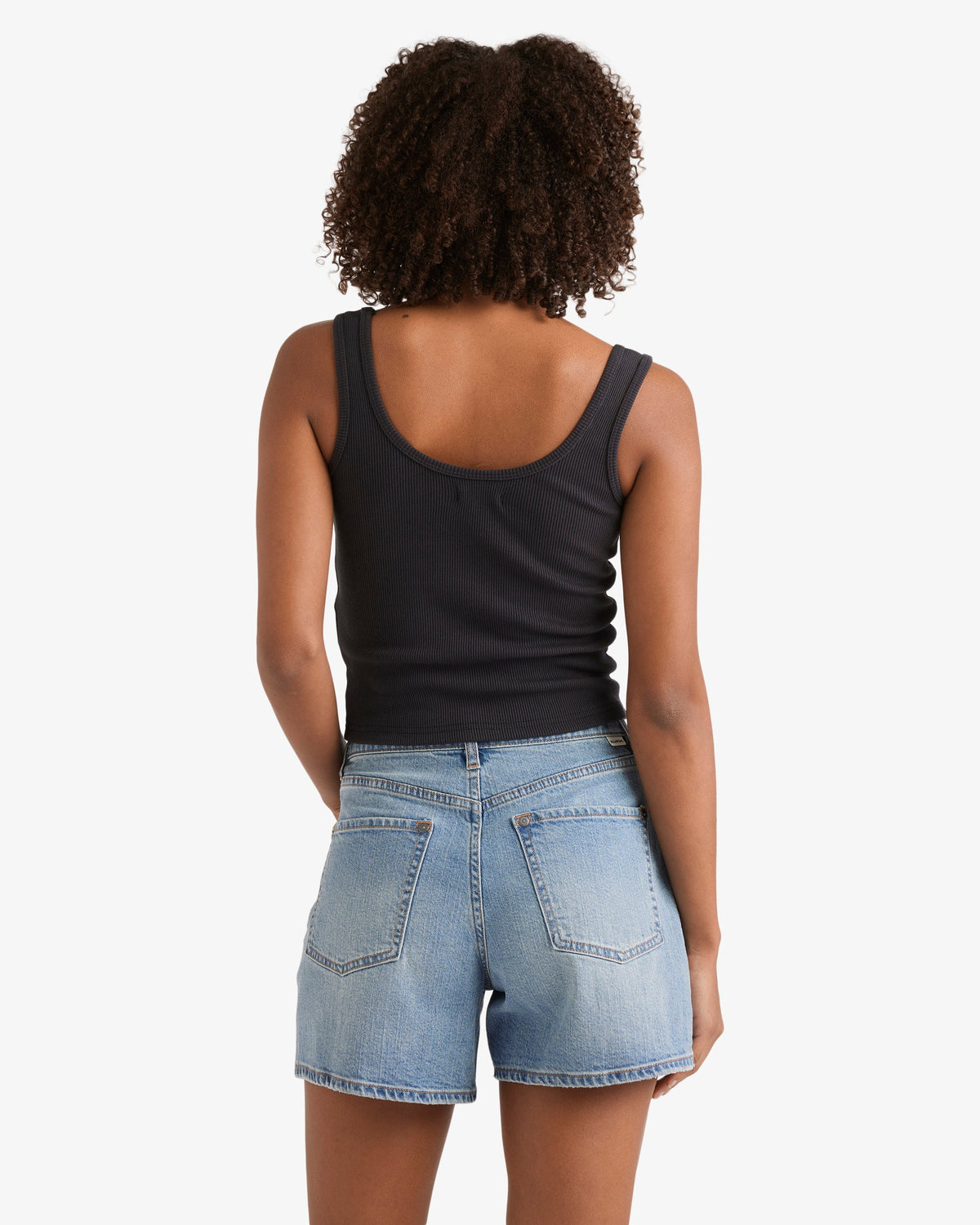 Womens Shifter Denim Shorts Shaded Wash - Image 2