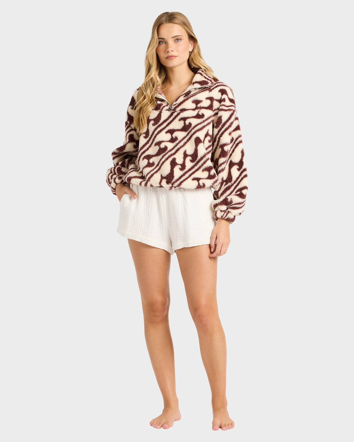 Womens Dark Wave Half Zip Pullover