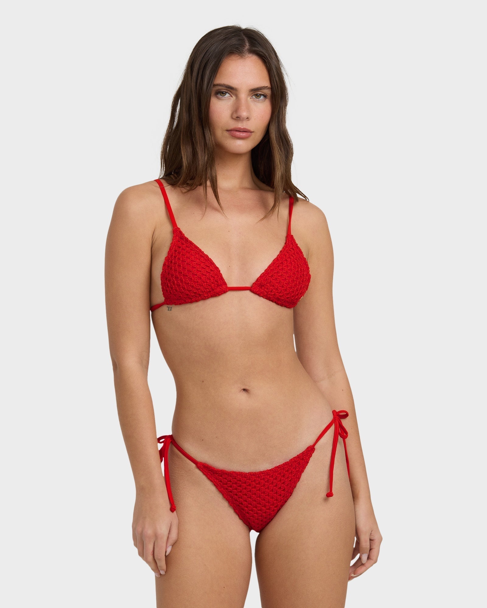 Womens Twisted Tides Mini Slide Triangle Bikini Top