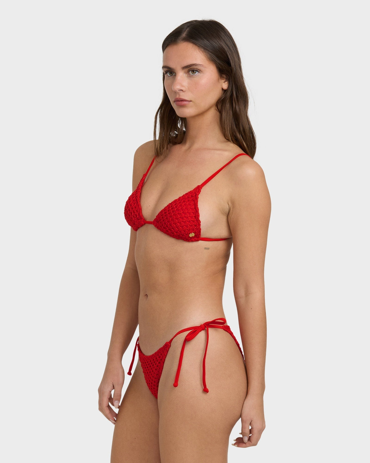 Womens Twisted Tides Tie Side Hike Bikini Bottom