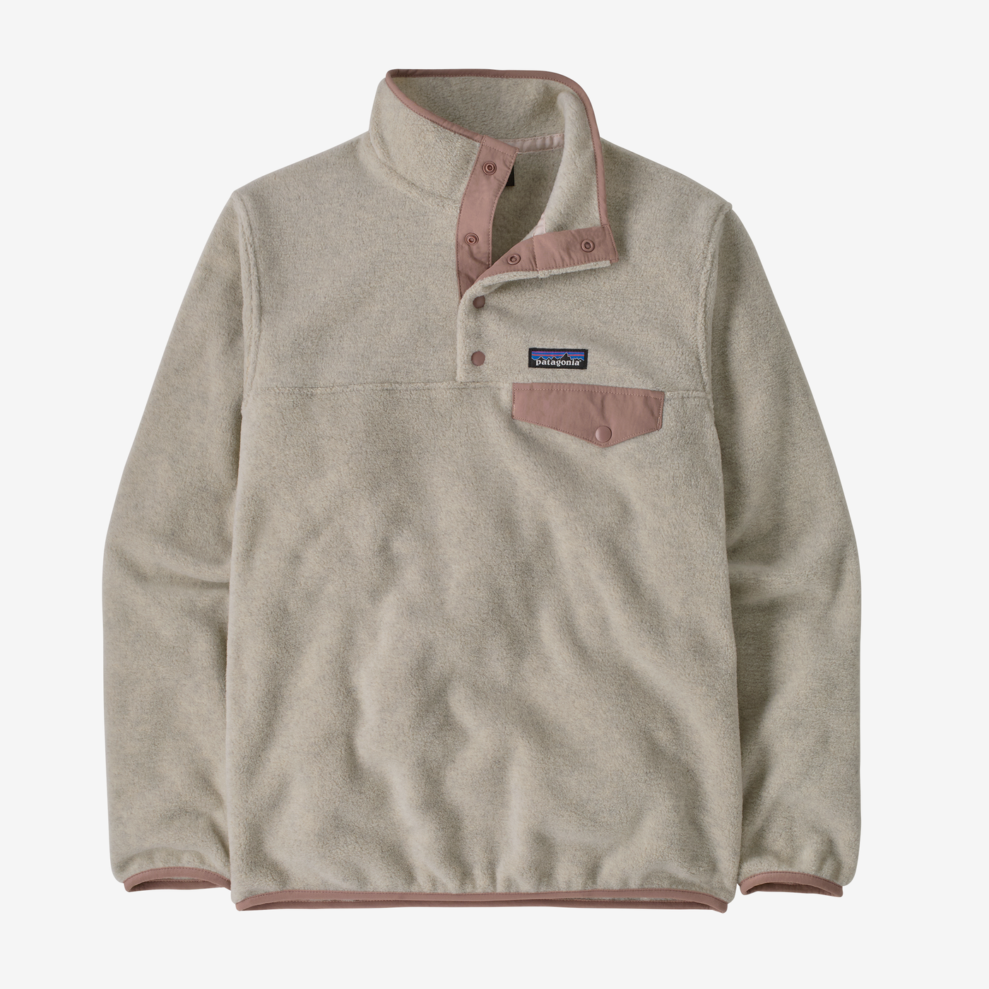 Women's Lightweight Synchilla Snap-T Fleece Pullover Oatmeal Heather w/Moonrise Taupe - Image 1