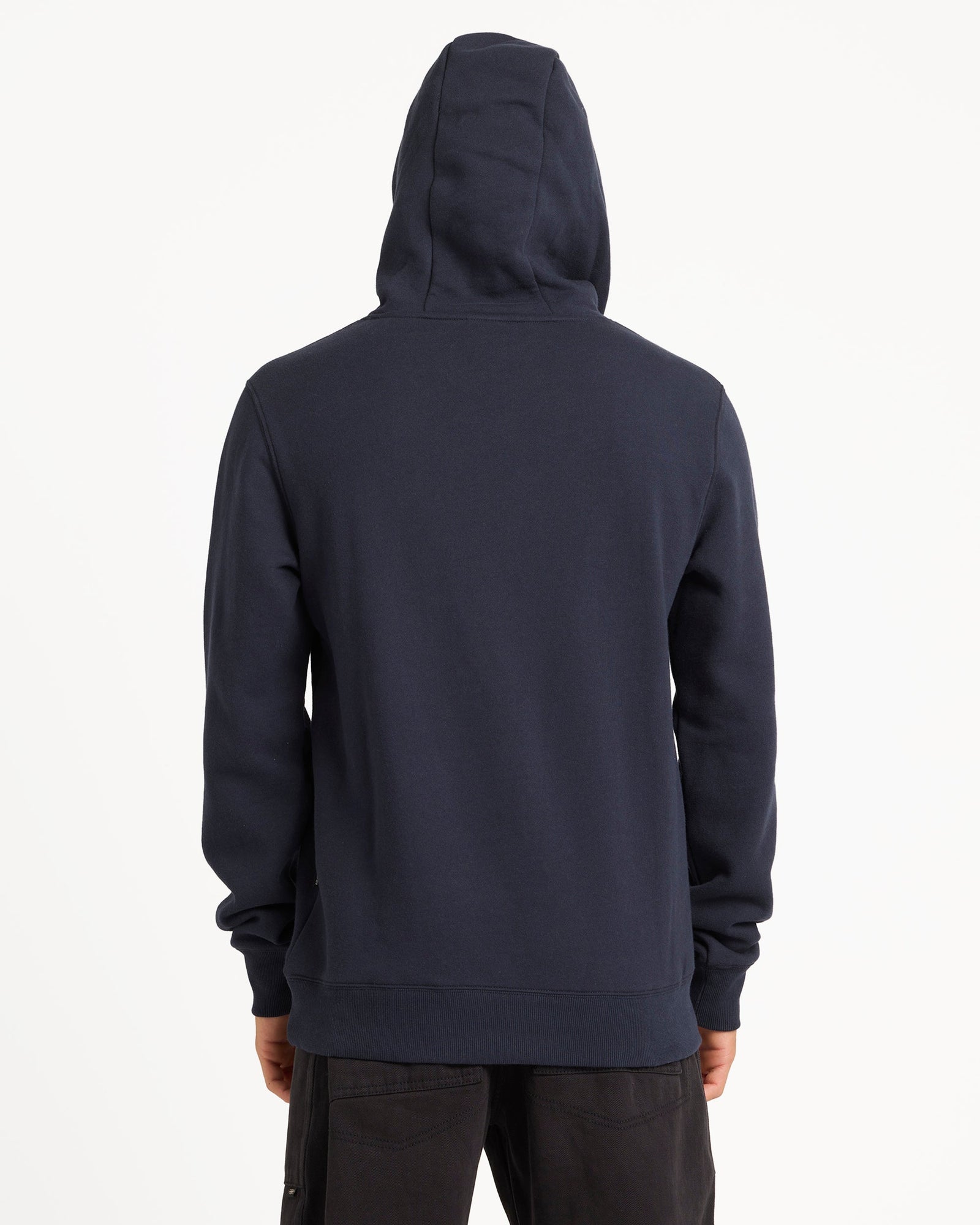 Mens Comp Logo Hooded Jumper Dark Navy - Image 9