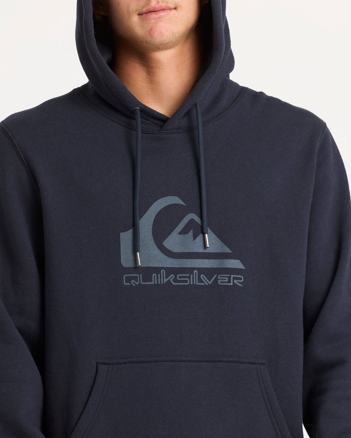 Mens Comp Logo Hooded Jumper Dark Navy - Image 11