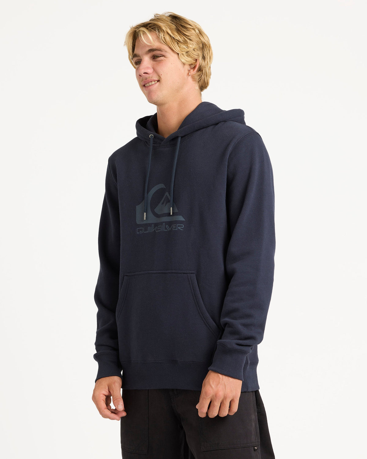 Mens Comp Logo Hooded Jumper Dark Navy - Image 10