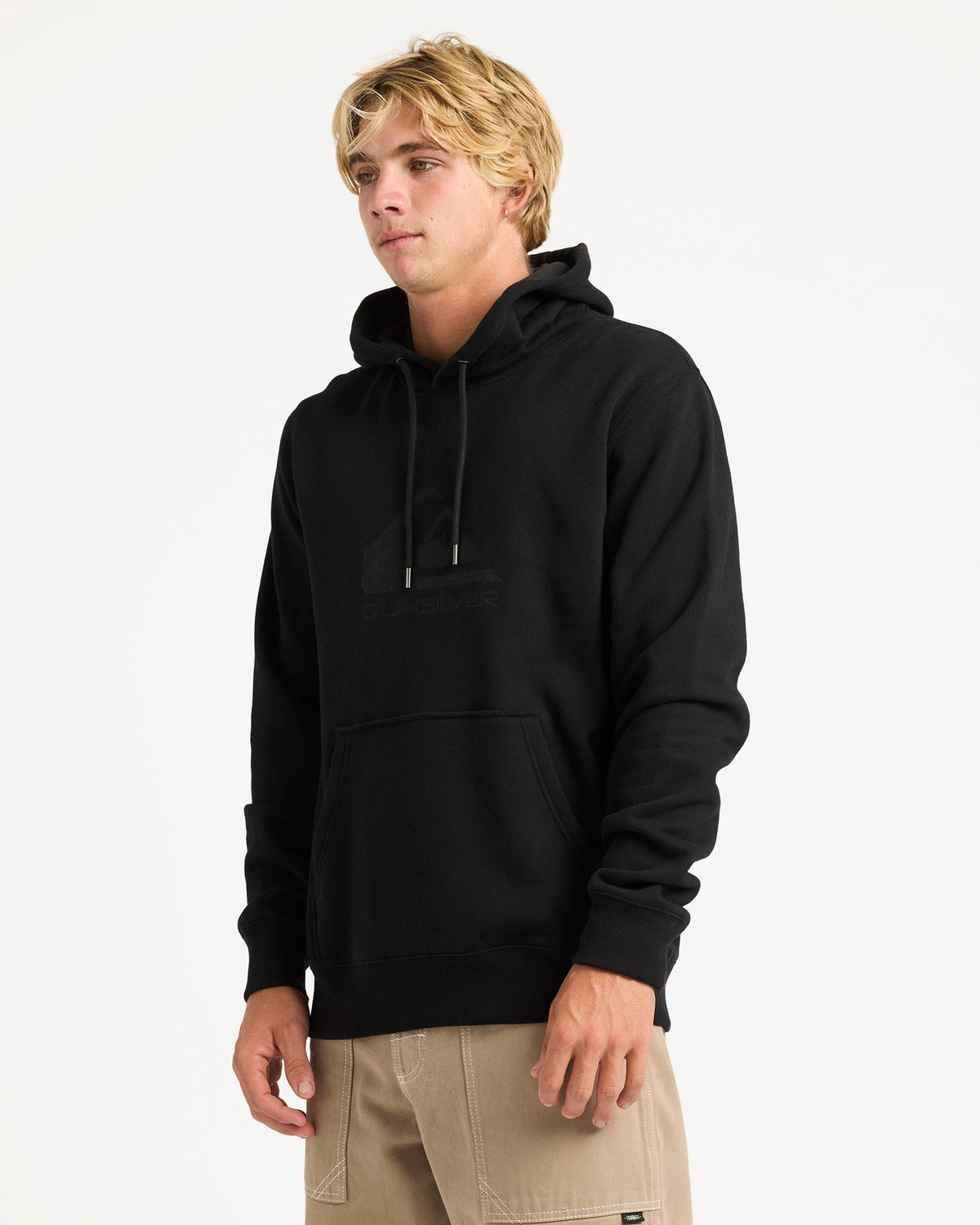 Mens Comp Logo Hooded Jumper Black - Image 3