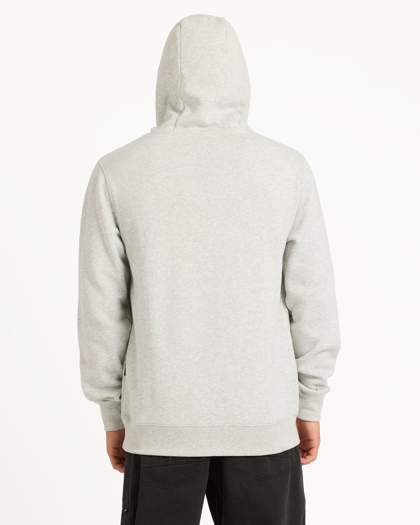 Mens Comp Logo Hooded Jumper Light Grey Heather - Image 16