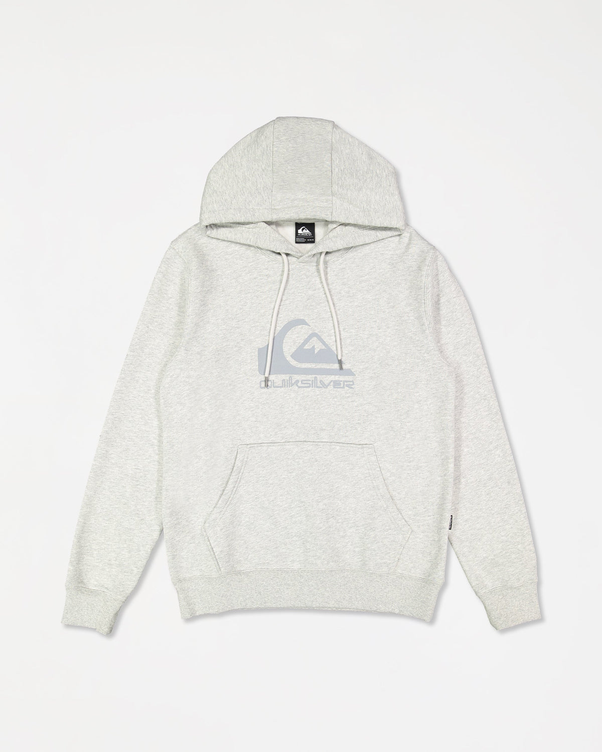 Mens Comp Logo Hooded Jumper Light Grey Heather - Image 20