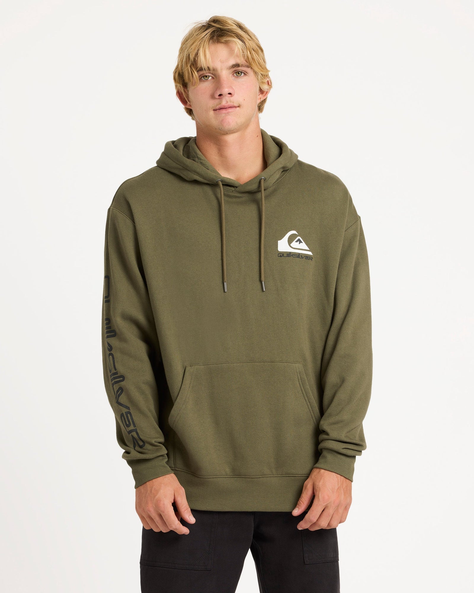 Mens Omni Logo Hooded Jumper Grape Leaf - Image 1