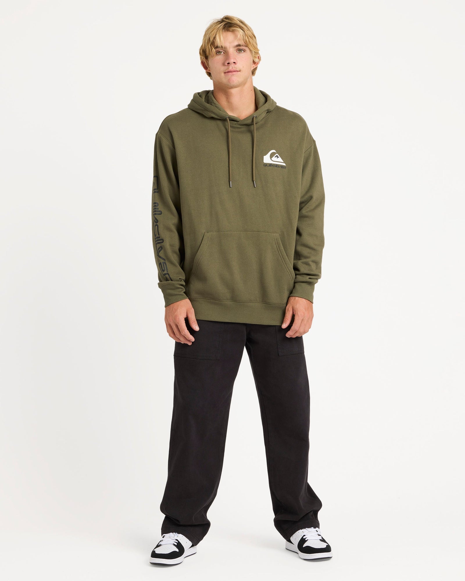 Mens Omni Logo Hooded Jumper Grape Leaf - Image 5