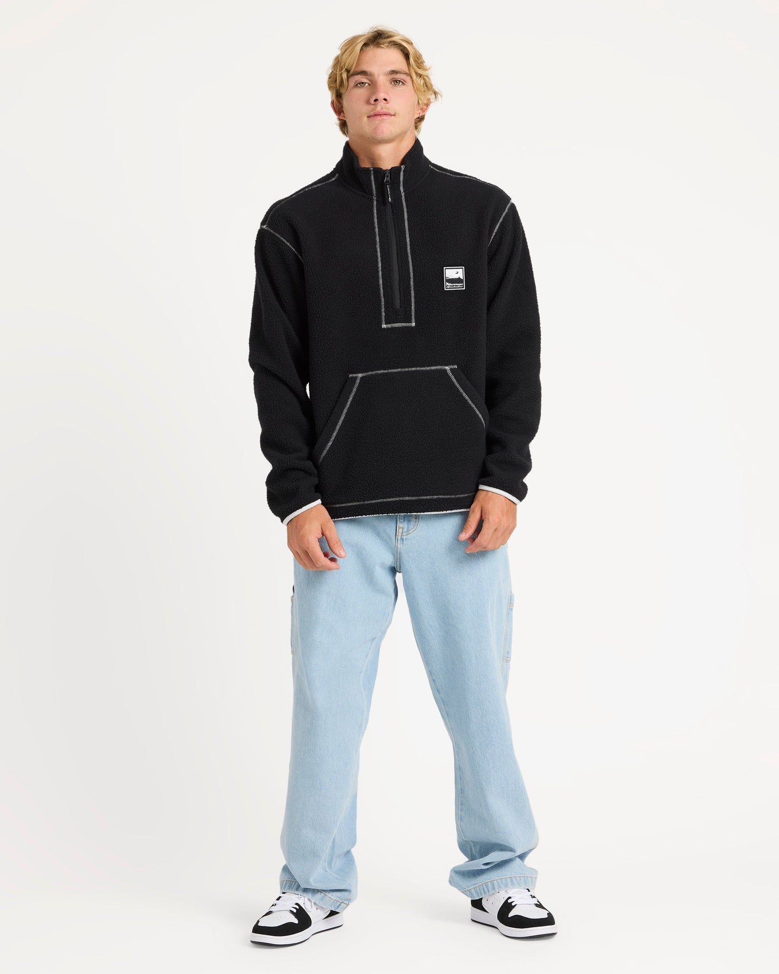 Mens Mercury Polar Sweater Black - Image 5